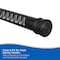 Kenney Mfg Twist & Fit No Tools Spring Tension Shower Curtain Rod, 42-72in, Black KN609L/5V1 - alternate 2